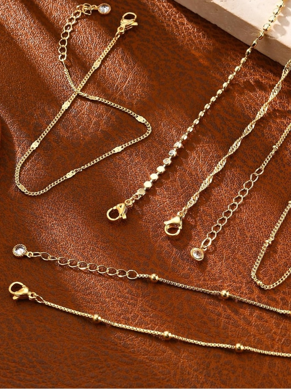14K Gold Plated Stackable Bracelets - Picture 4 of 5